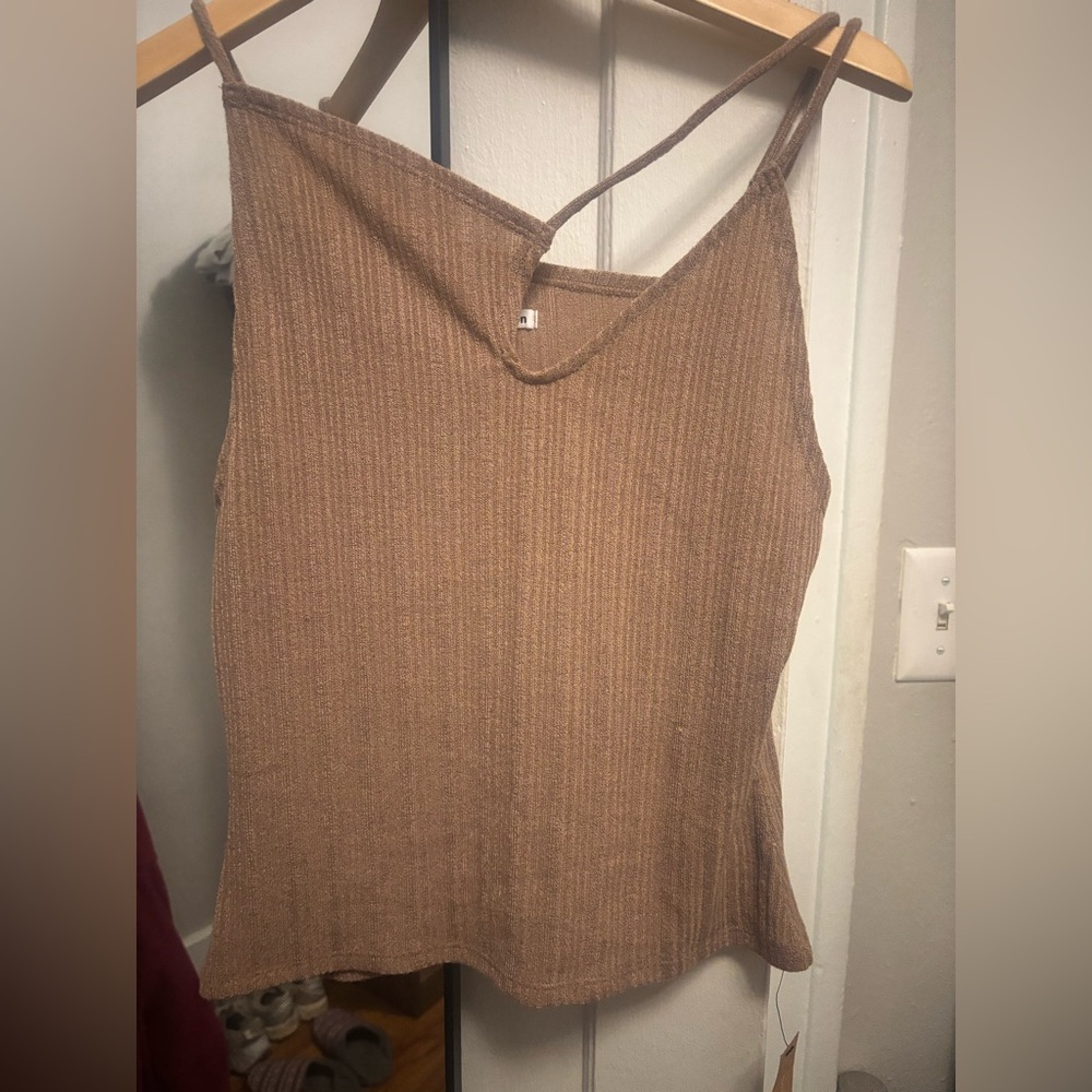 Reformation Tan Ribbed Camisole